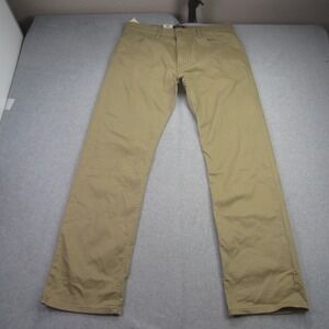 Dockers Pants Mens 34x32 Khaki Straight Fit Jean Cut All Seasons Tech 5 Pockets